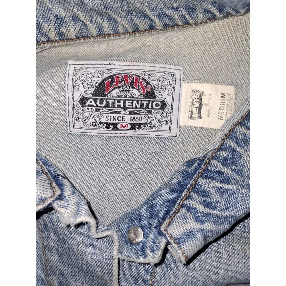 Custom Painted Levis Vintage Jacket Distressed Lick My Levis Size M‎